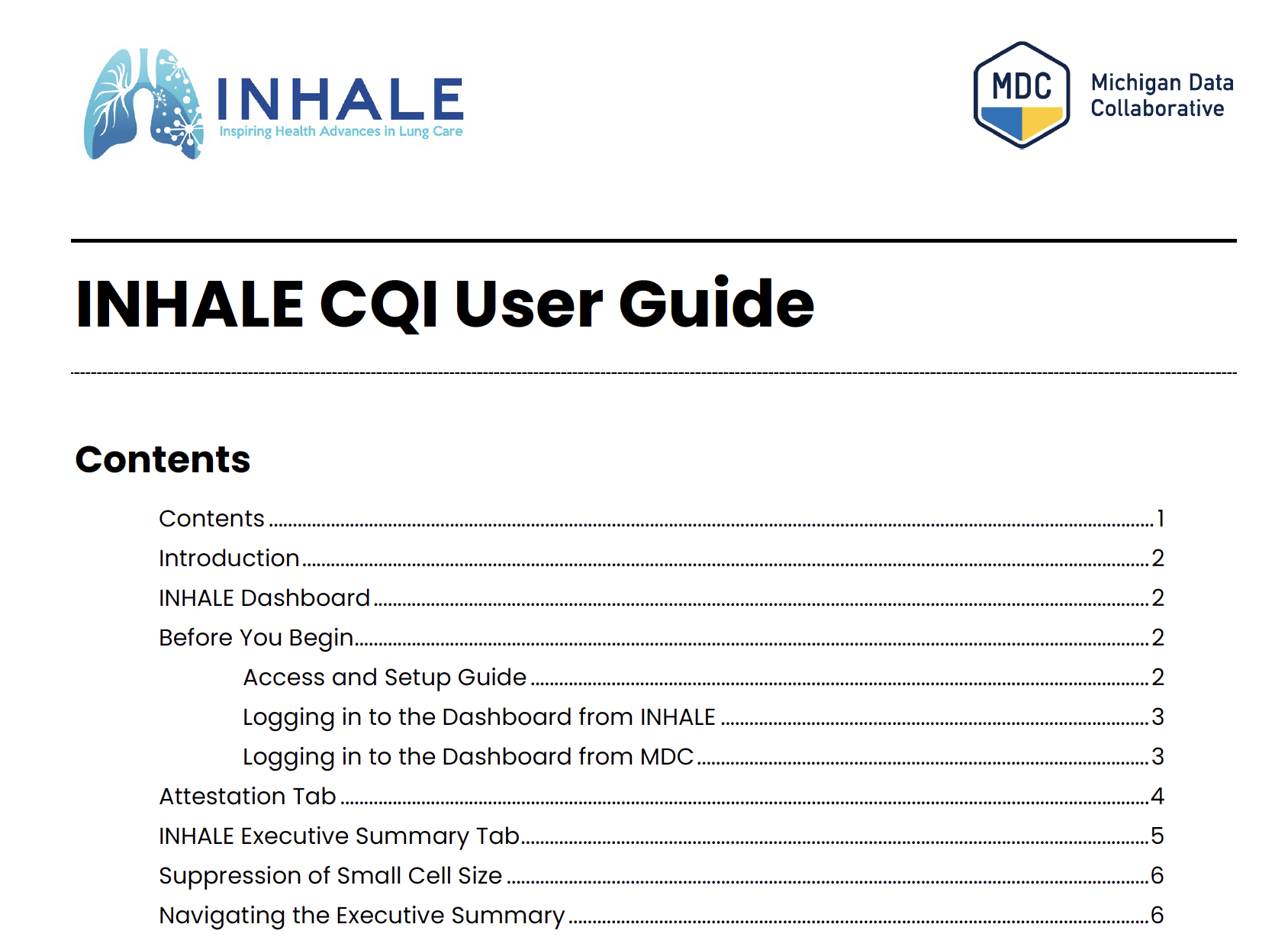 INHALE CQI User Guide - February 2025 Version